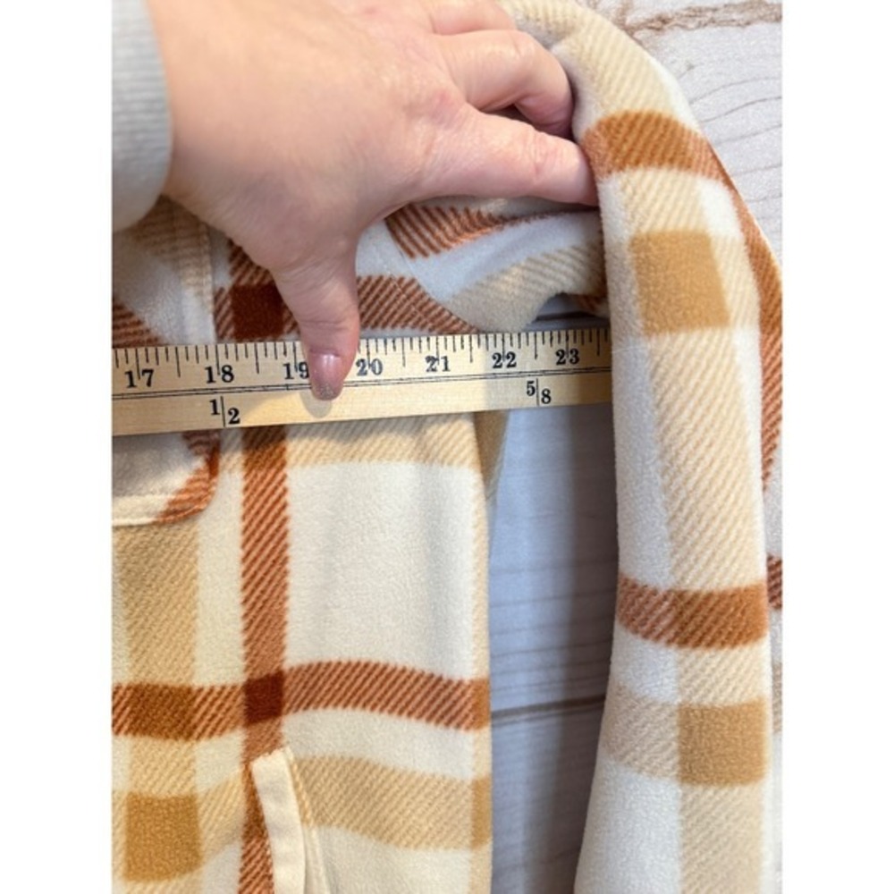 Sage Collective Cozy Sherpa Lined Plaid Flannel Shirt Jacket L/G - Picture 7 of 8